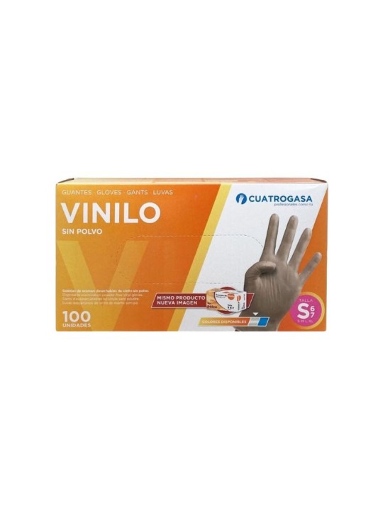 Cuatrogasa guantes de vinilo sin polvo talla S