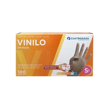 Cuatrogasa guantes de vinilo sin polvo talla S