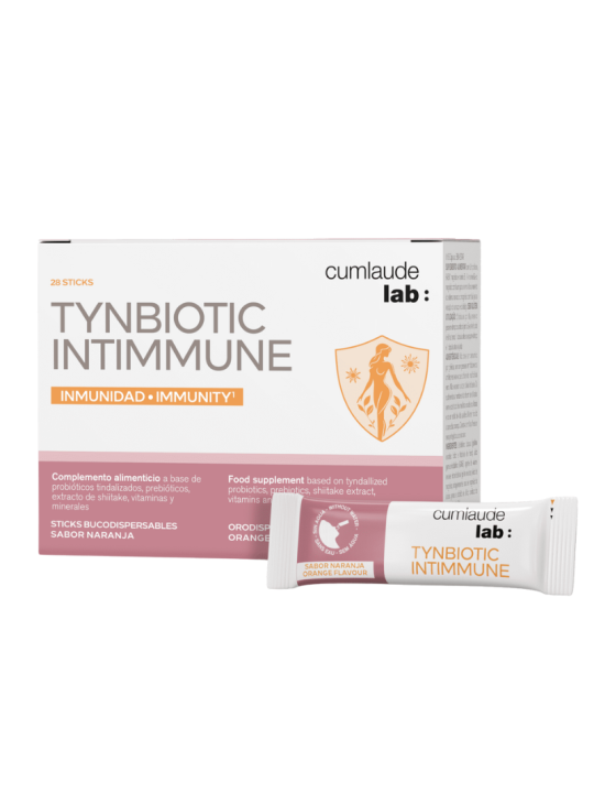 Cumlaude Lab: Tynbiotic Intimmune 28 STICKS Bucodispersables 1,5G Sabor naranja