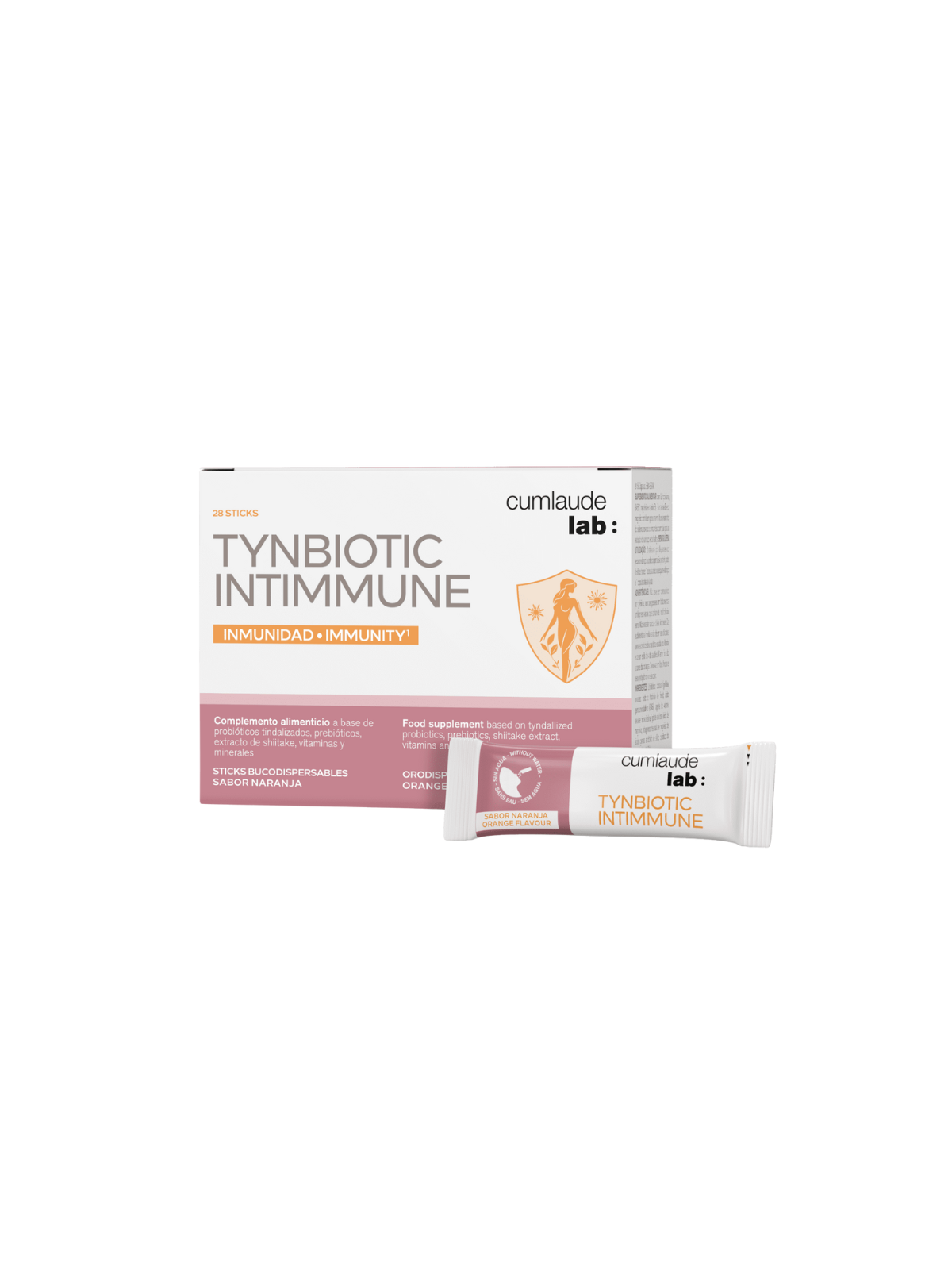 Cumlaude Lab: Tynbiotic Intimmune 28 STICKS Bucodispersables 1,5G Sabor naranja