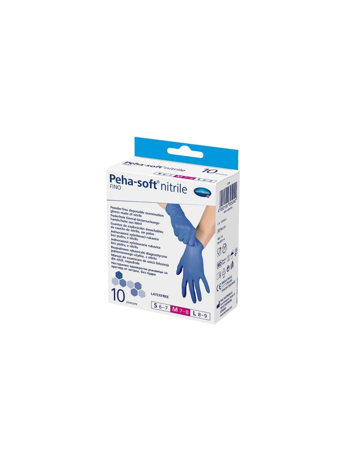 Guantes desechables de nitrilo talla M 7-8 Peha-Soft nitrile