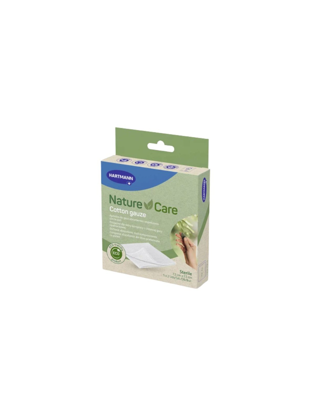Hartmann nature care apósito algodón 7.5X7.5cm