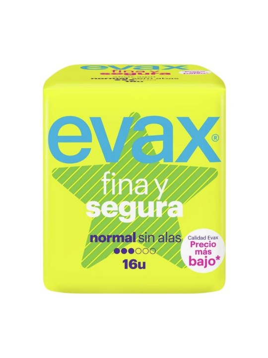 Compresa Evax Fina y Segura Normal Sin Alas 16 unidades