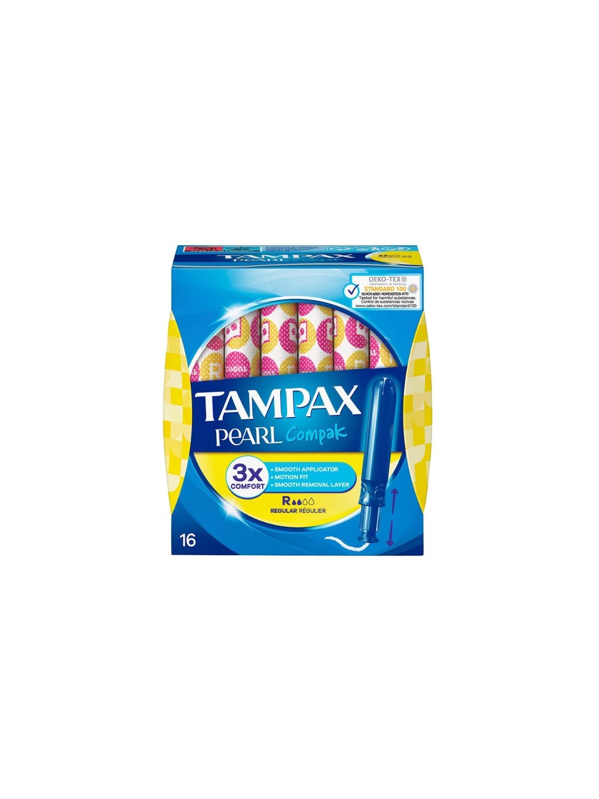 Tampax Compak Pearl Tampon 100% Algodón Regular 1