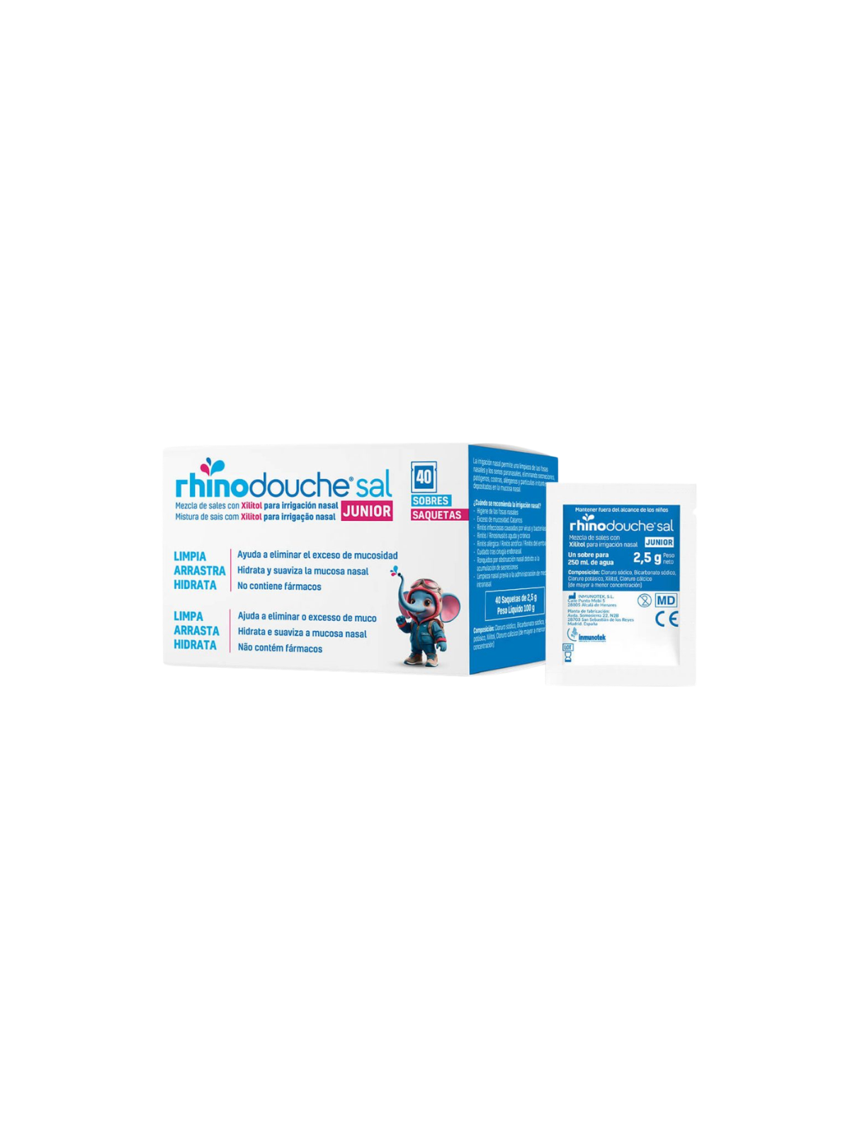 Rhinodouche sal sales nasales junior 2.5g -  40 sobres
