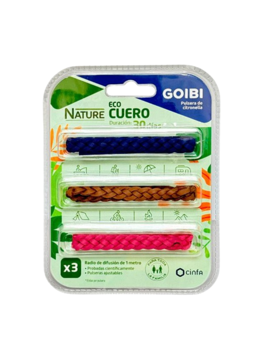 Goibi pulsera nature cuero 3 uds