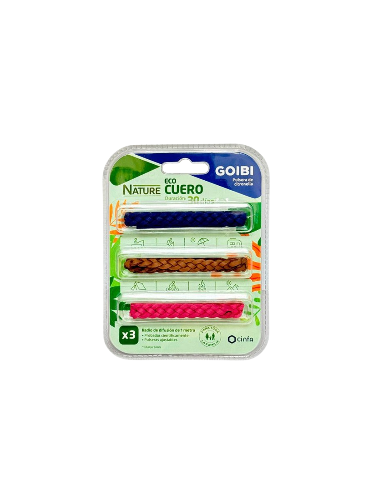 Goibi pulsera nature cuero 3 uds