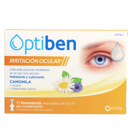 Optiben irritación ocular + 10 monodosis 0.5ml