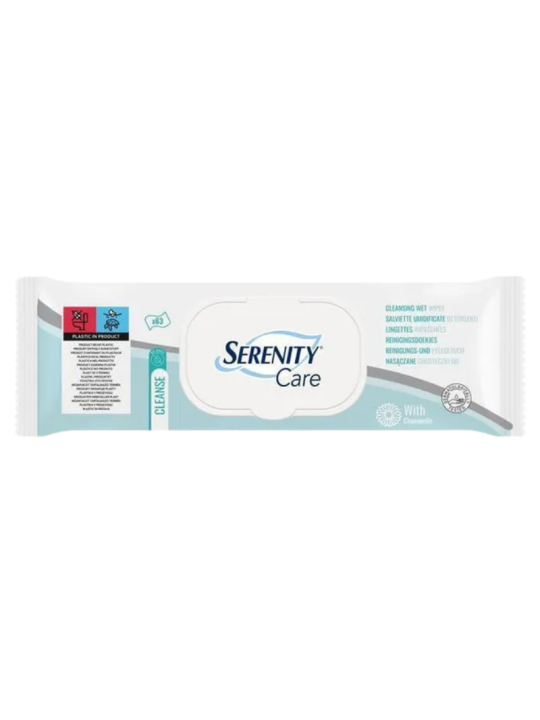 Serenity care toallitas limpiadoras húmedas 63 toallitas