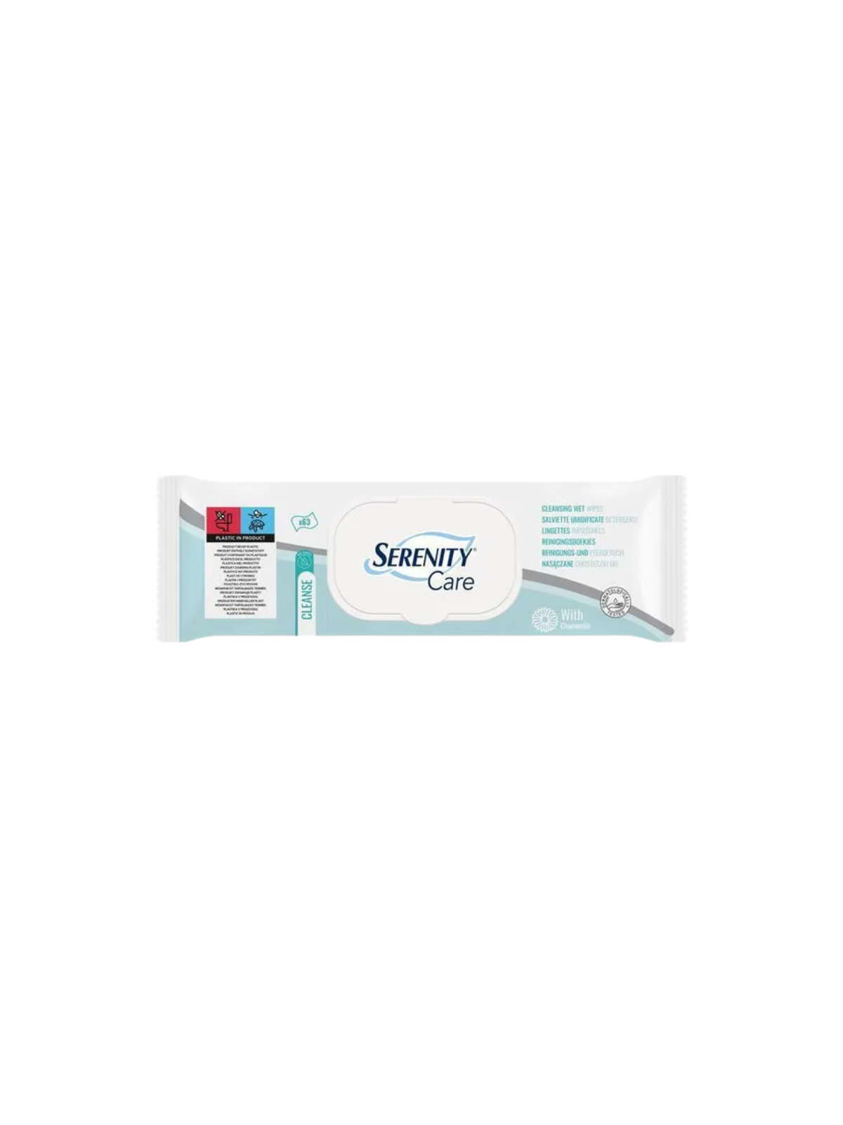 Serenity care toallitas limpiadoras húmedas 63 toallitas