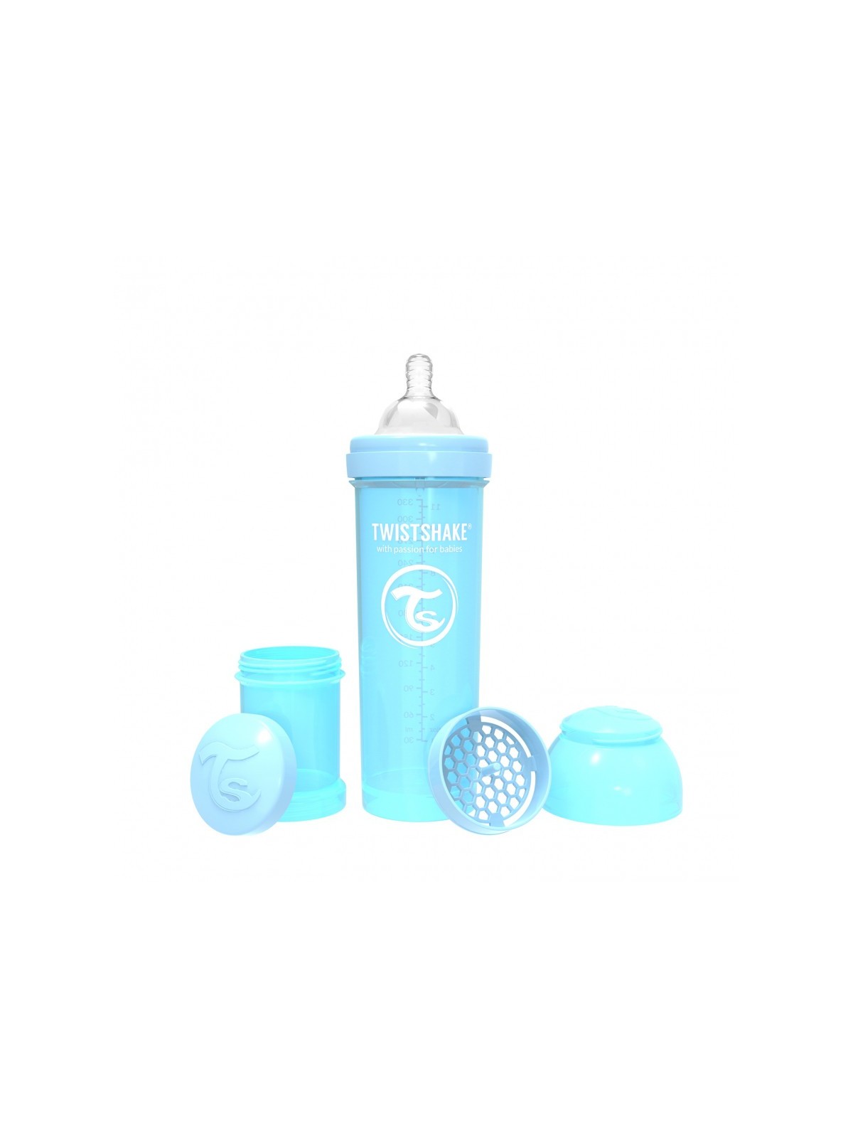 Twistshake biberon anticolico pastel azul 330 ml