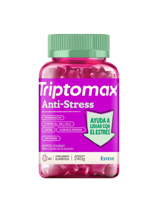 Triptomax anti-stress gummies sabor fruta de la pasión