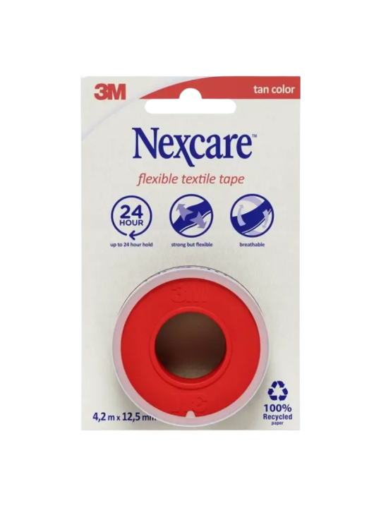 Nexcare 3M esparadrapo tela flexible 4,2m X 1,25cm