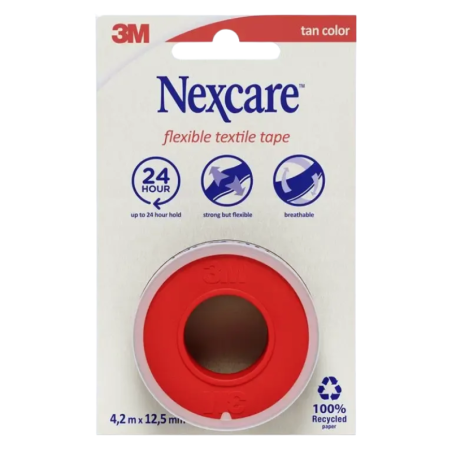 Nexcare 3M esparadrapo tela flexible 4,2m X 1,25cm
