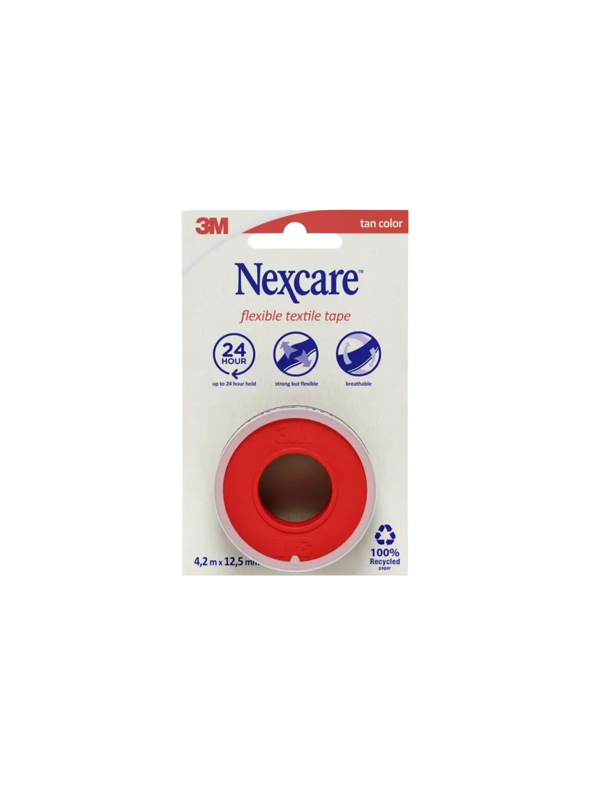 Nexcare 3M esparadrapo tela flexible 4,2m X 1,25cm