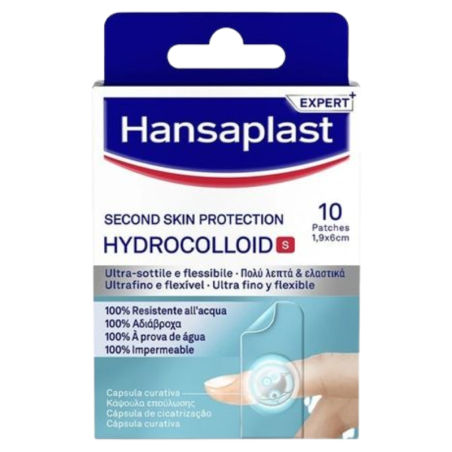 Hansaplast second skin protection hydrocolloid 10 parches 6cm X 1,9cm