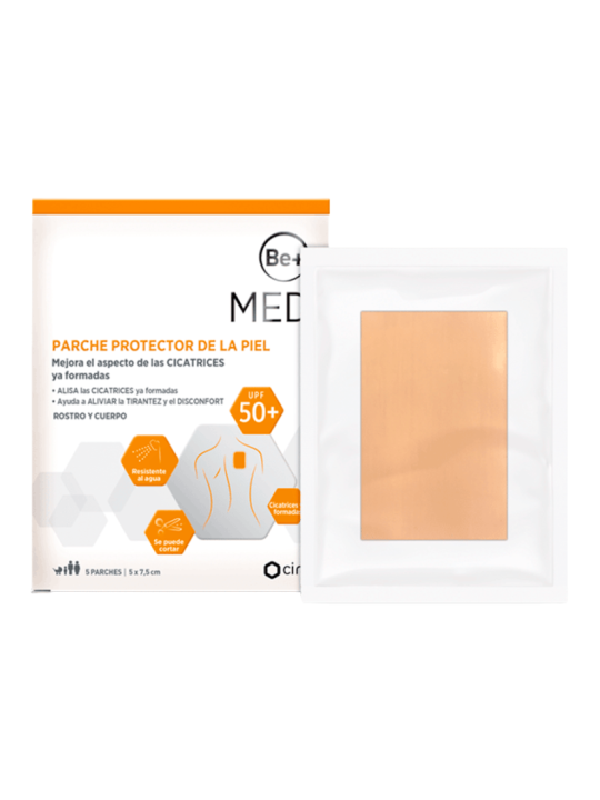 Be+ MED Parche Protector de la Piel para Cicatrices 5 Unidades 7,5 × 5 cm