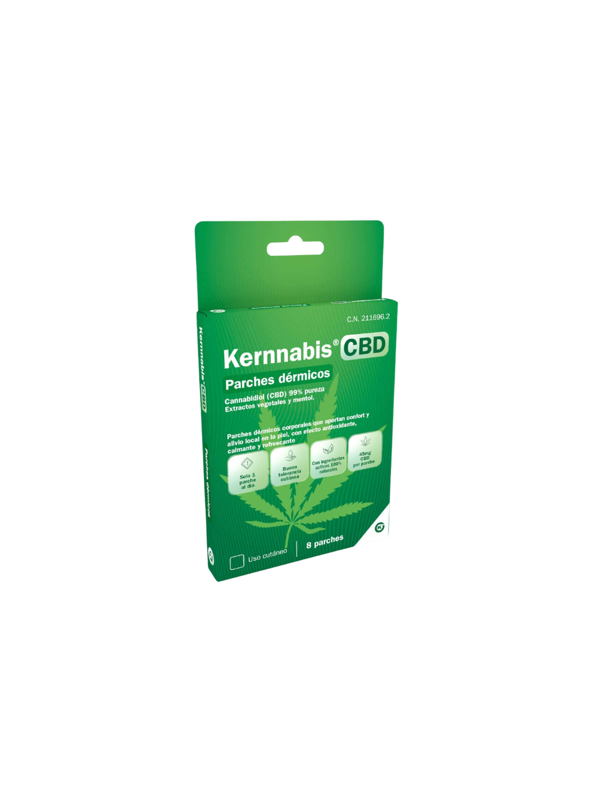 Kernnabis CBD parches dermicos 8 unidades
