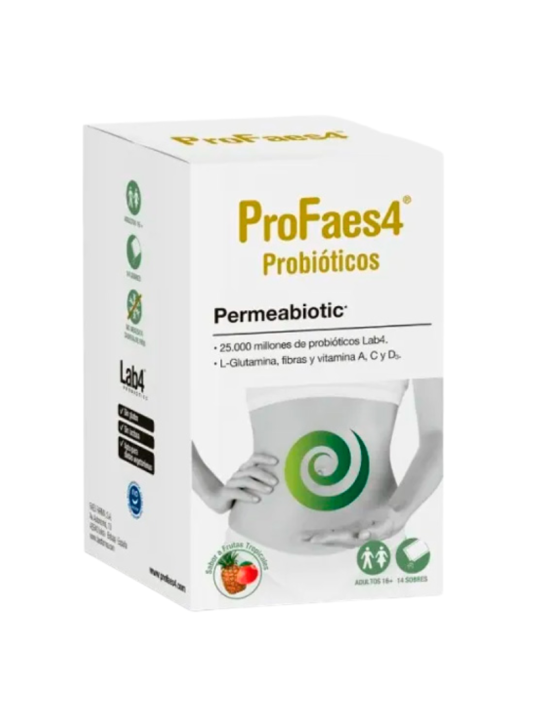 Profaes4 permeabiotic 14 sobres 6,1g sabor frutas tropicales