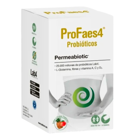 Profaes4 permeabiotic 14 sobres 6,1g sabor frutas tropicales