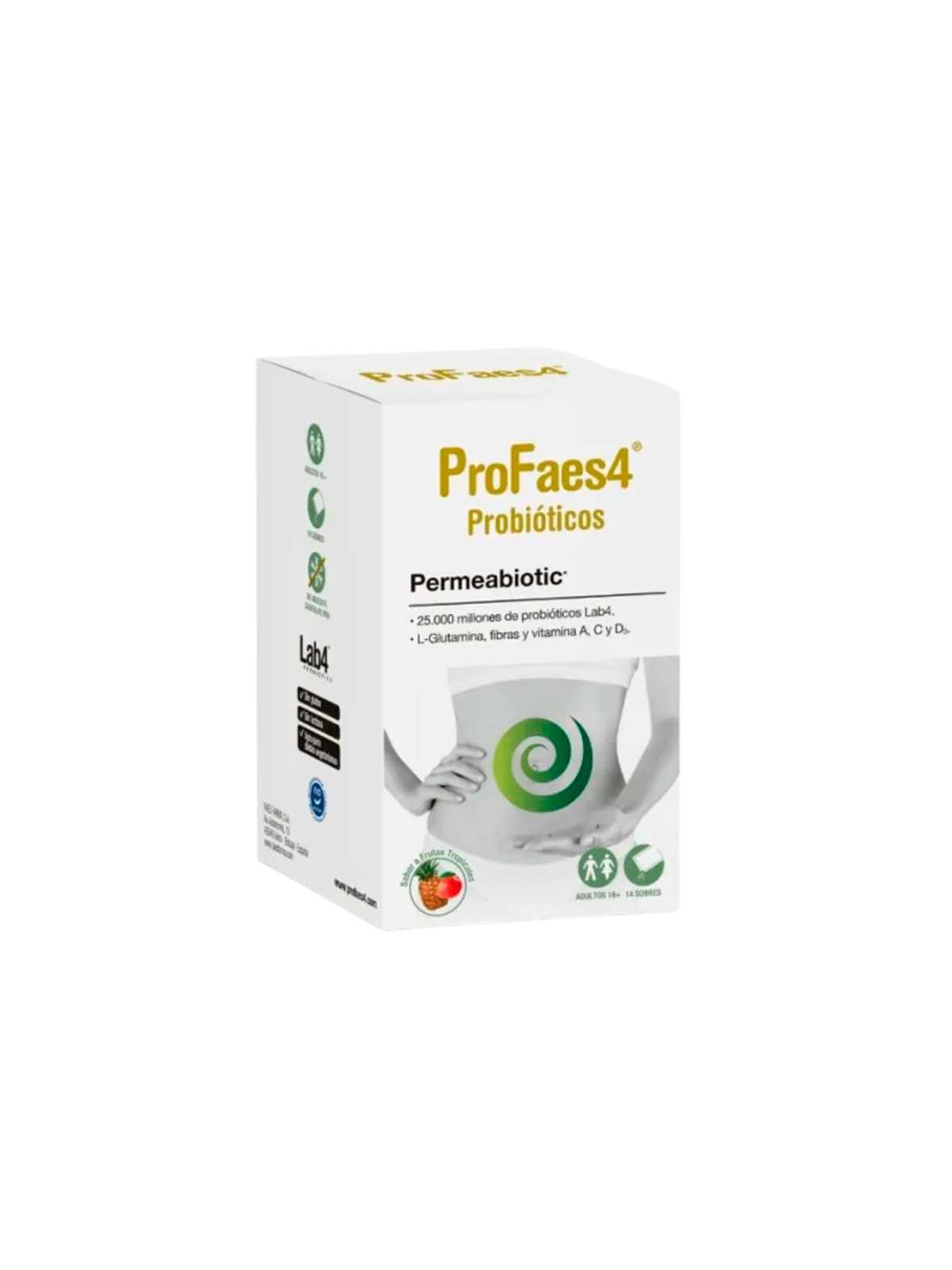 Profaes4 permeabiotic 14 sobres 6,1g sabor frutas tropicales