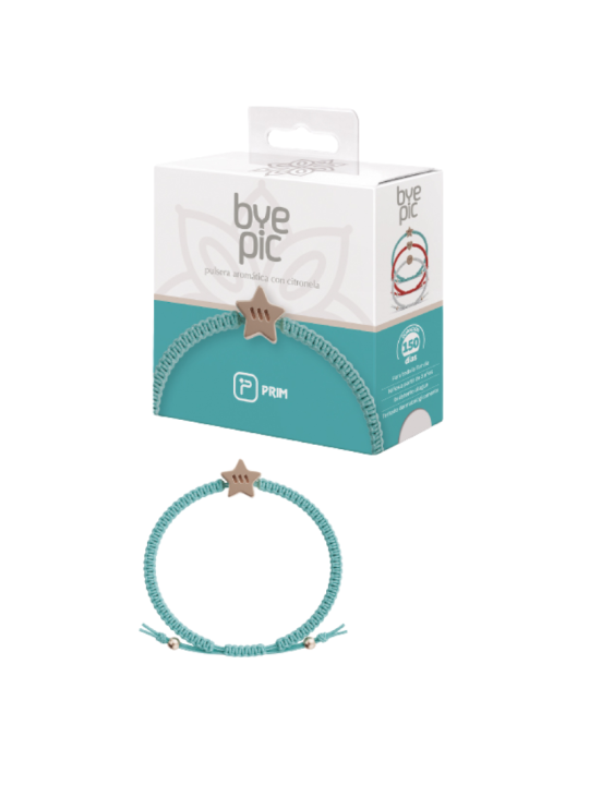 Byepic pulsera citronela nudo azul estrella