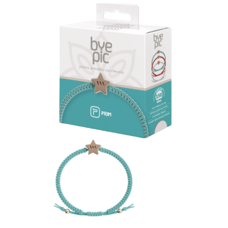Byepic pulsera citronela nudo azul estrella