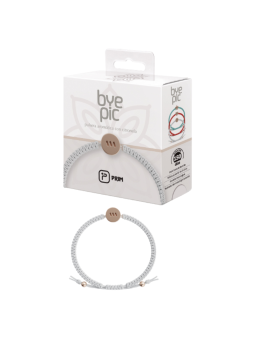 Byepic pulsera citronela nudo blanco circulo