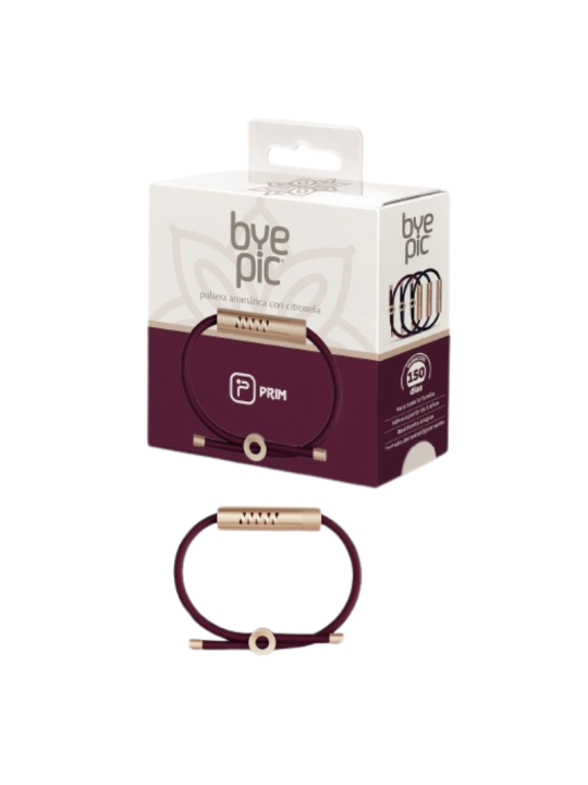 Byepic pulsera citronela cordon granate