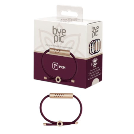 Byepic pulsera citronela cordon granate