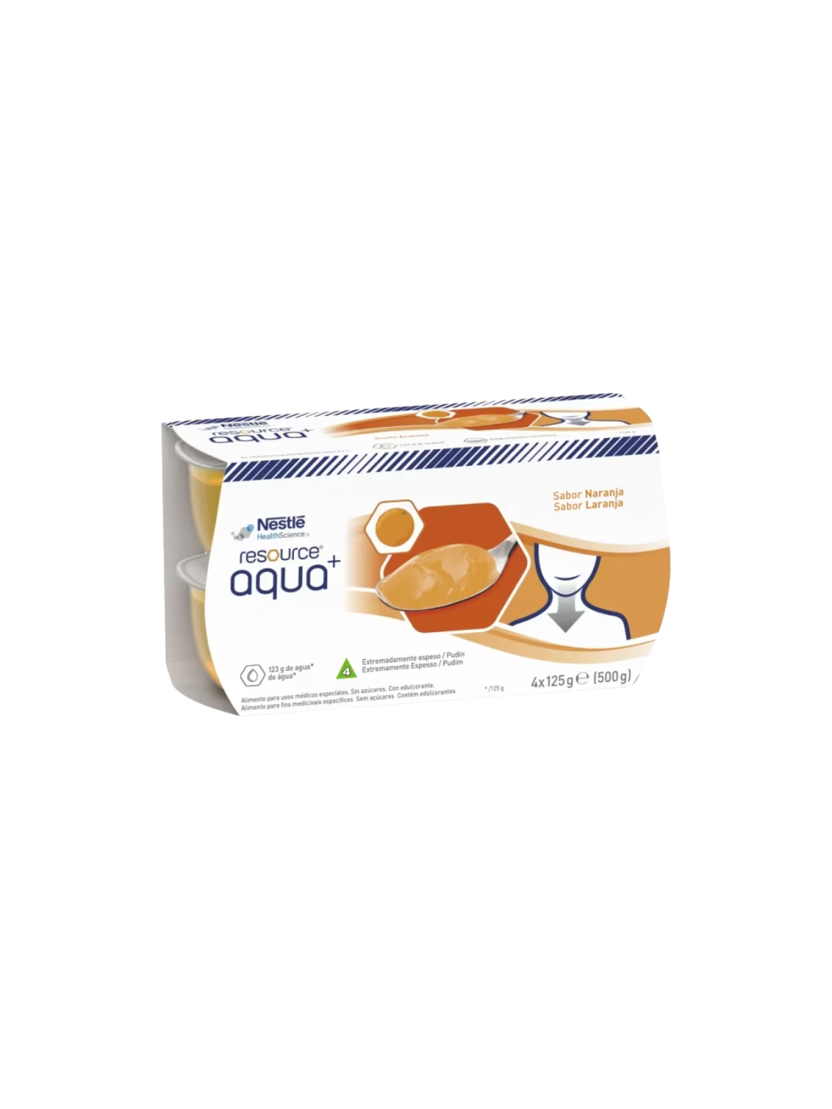Nestlé Resource aqua + gelificada naranja