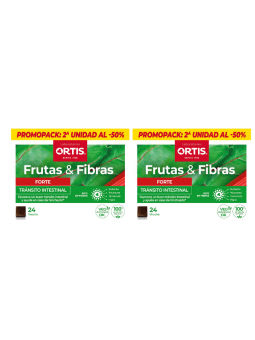 Ortis Fruta y fibra forte duplo 24+24 cubos 1/noche